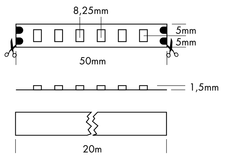 FLEX STRIP 600 CC MONO 20M