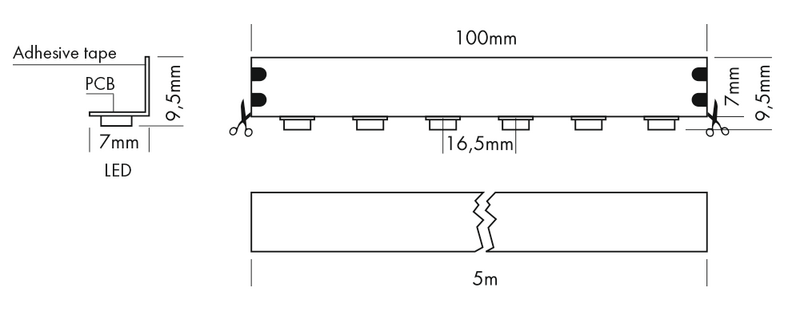FLEX STRIP HD 90º DOWN
