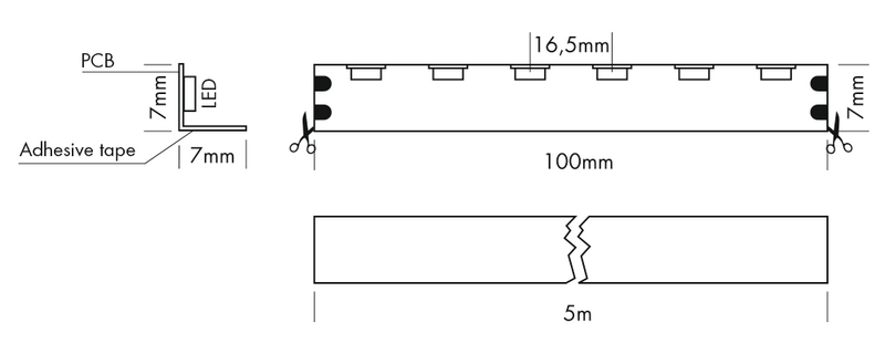 FLEX STRIP HD 90° UP